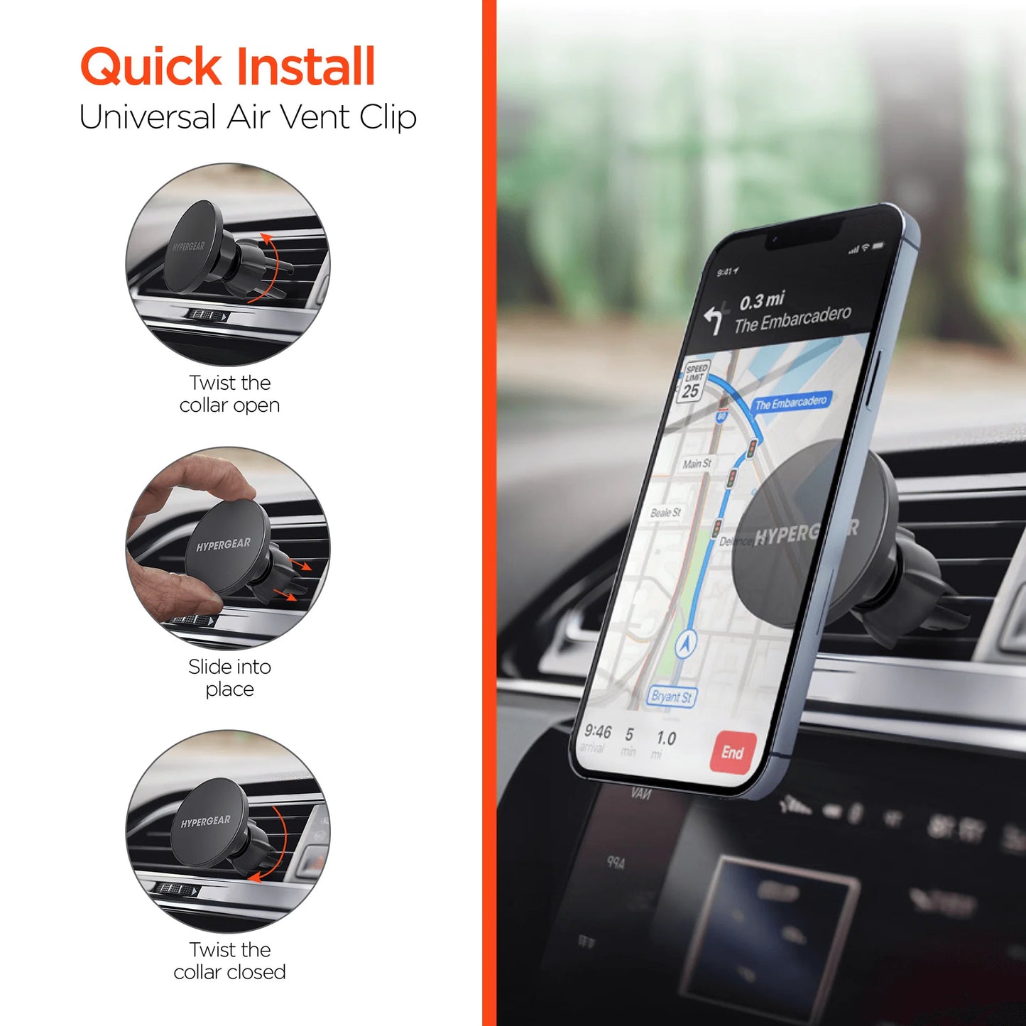 Hypergear Maggrip Magsafe Phone Mount Kit