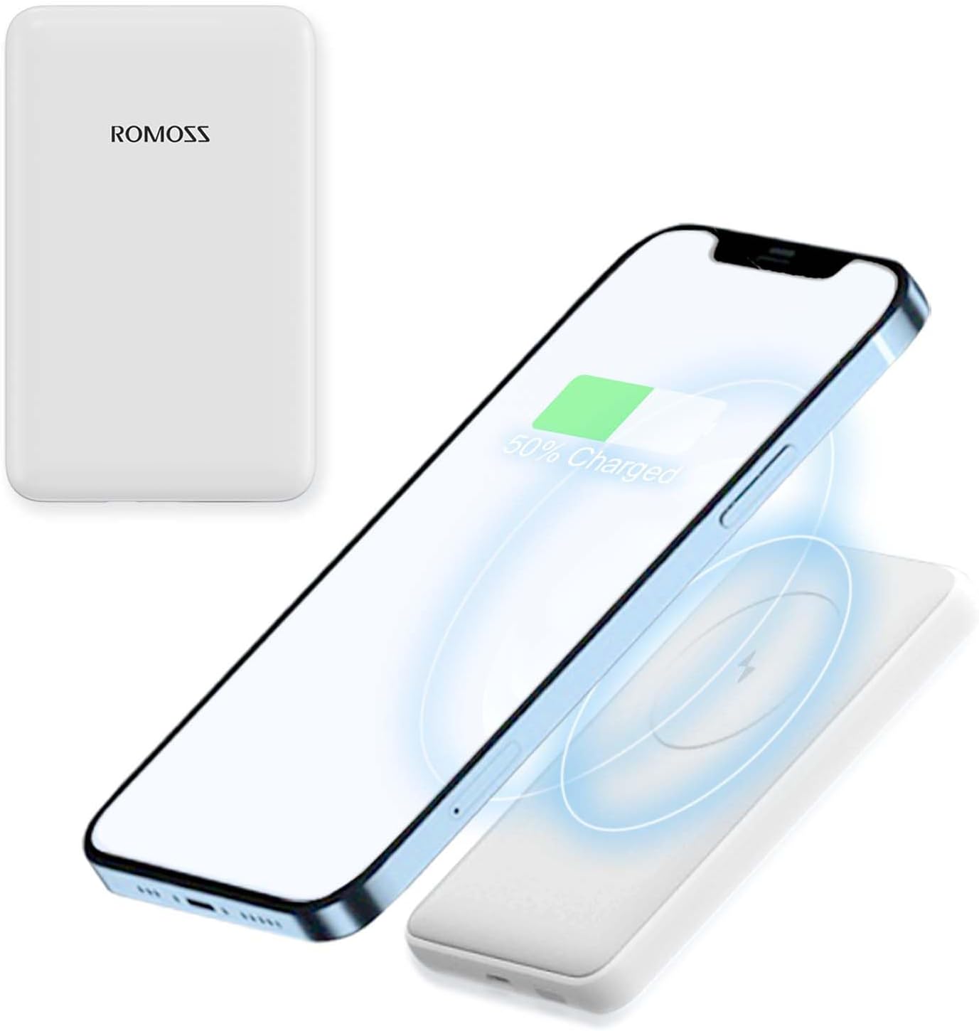 Magnetic Power Bank Battery, 5000Mah Wireless Portable Charger with USB-C Cable, Compatible with Magsafe, Iphone 16/15/14 Series, Samsung S24/S23/S22 and More Android