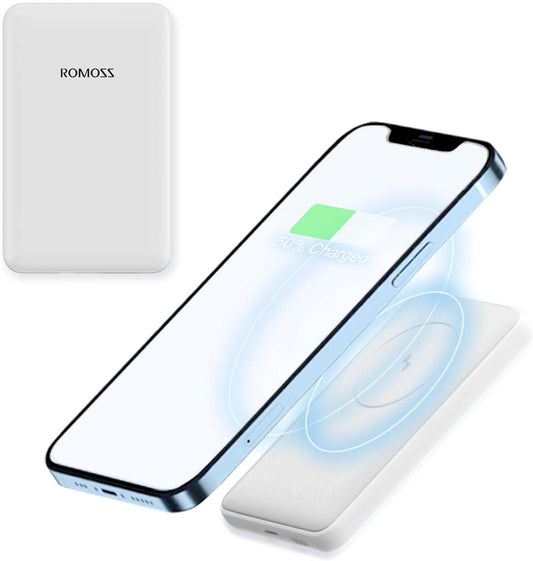 Magnetic Power Bank Battery, 5000Mah Wireless Portable Charger with USB-C Cable, Compatible with Magsafe, Iphone 16/15/14 Series, Samsung S24/S23/S22 and More Android