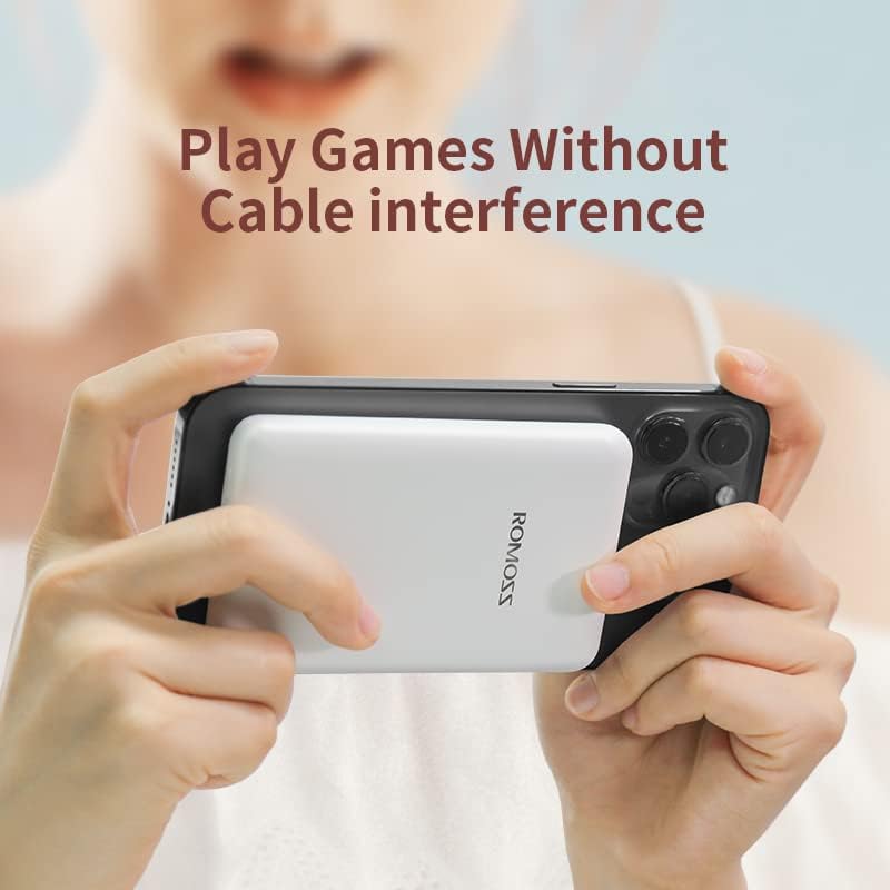 Magnetic Power Bank Battery, 5000Mah Wireless Portable Charger with USB-C Cable, Compatible with Magsafe, Iphone 16/15/14 Series, Samsung S24/S23/S22 and More Android