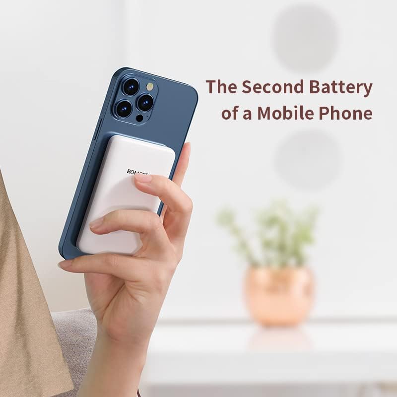 Magnetic Power Bank Battery, 5000Mah Wireless Portable Charger with USB-C Cable, Compatible with Magsafe, Iphone 16/15/14 Series, Samsung S24/S23/S22 and More Android