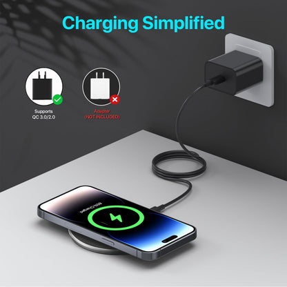 Wireless Charging Pad 20W, Fast Wireless Charger Wireless Phone Charger Compatible with Iphone 12/13/14/15/16, Inductive Charging Station Compatible with Samsung Galaxy S24/S23/S22/S21/Google Pixel